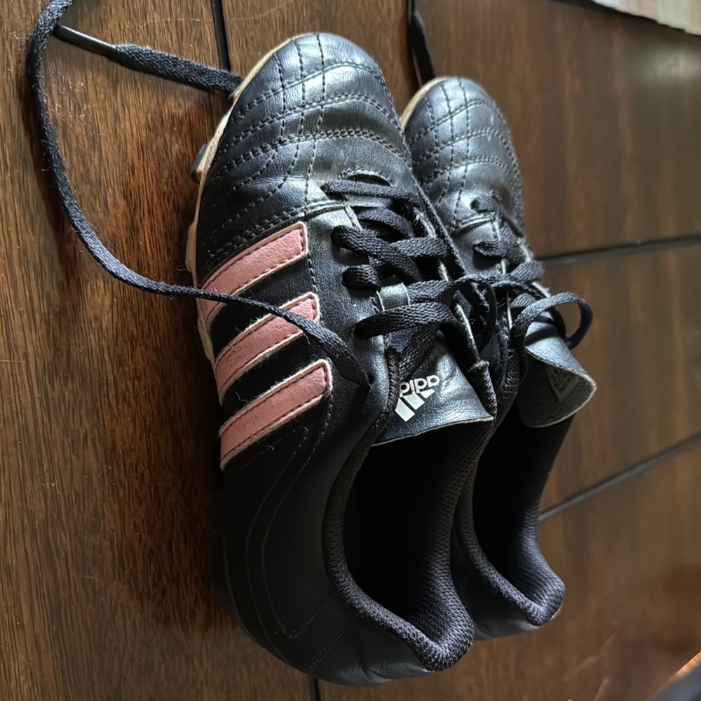 Adidas Kids Black and Pink Shoes